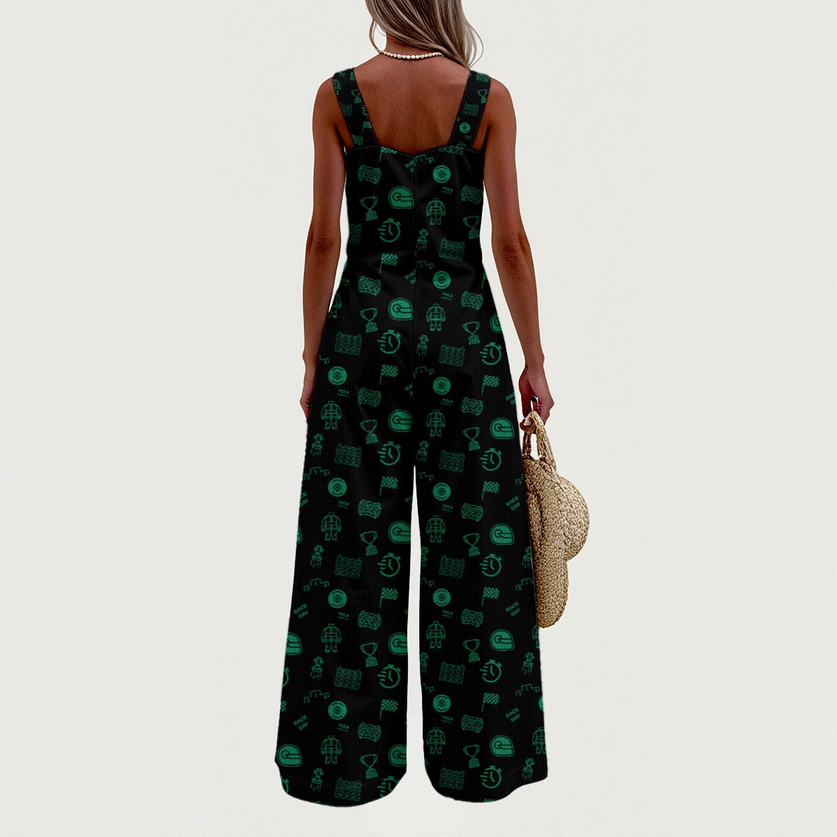 Black and Green Raceday Jumpsuit