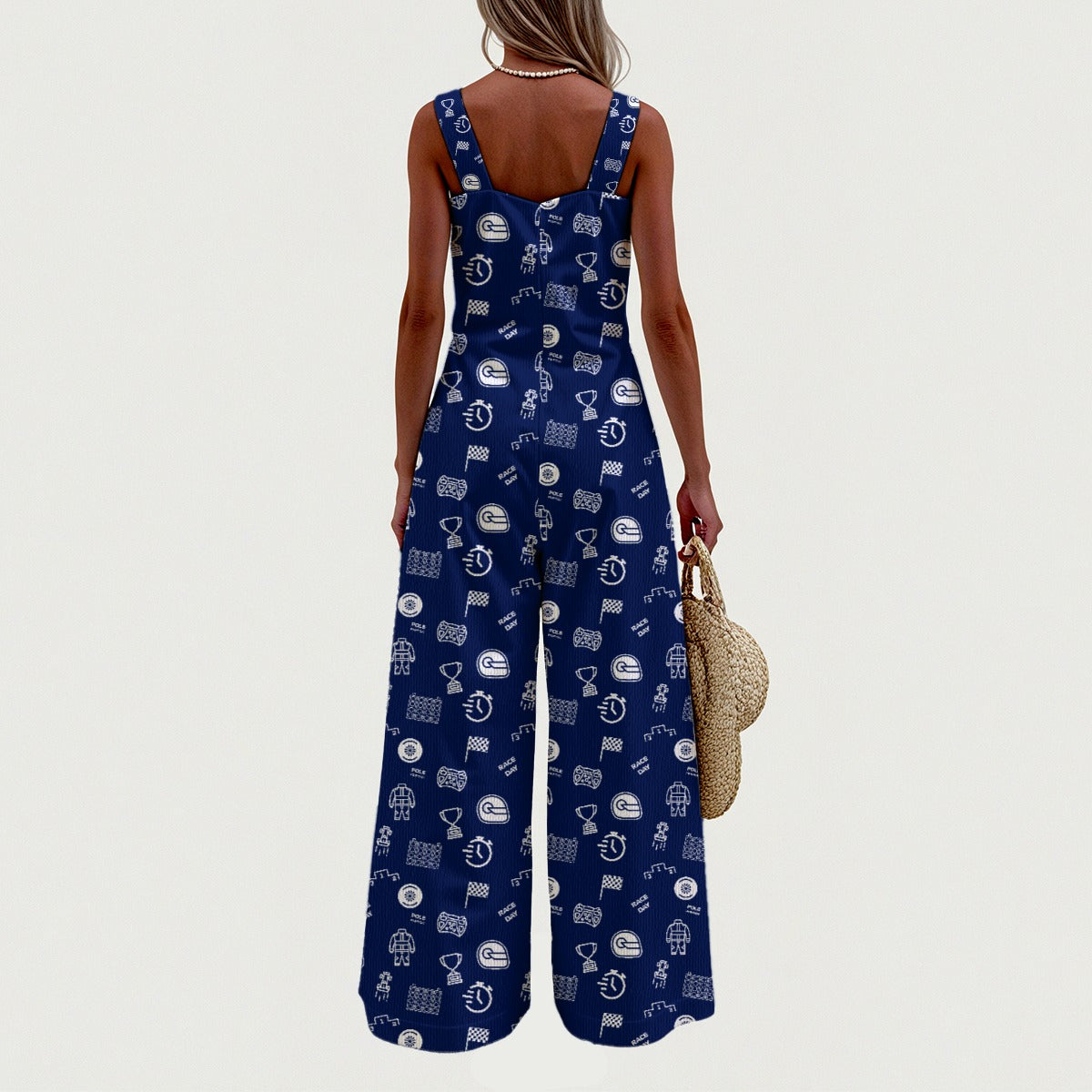 Navy and White Raceday Jumpsuit