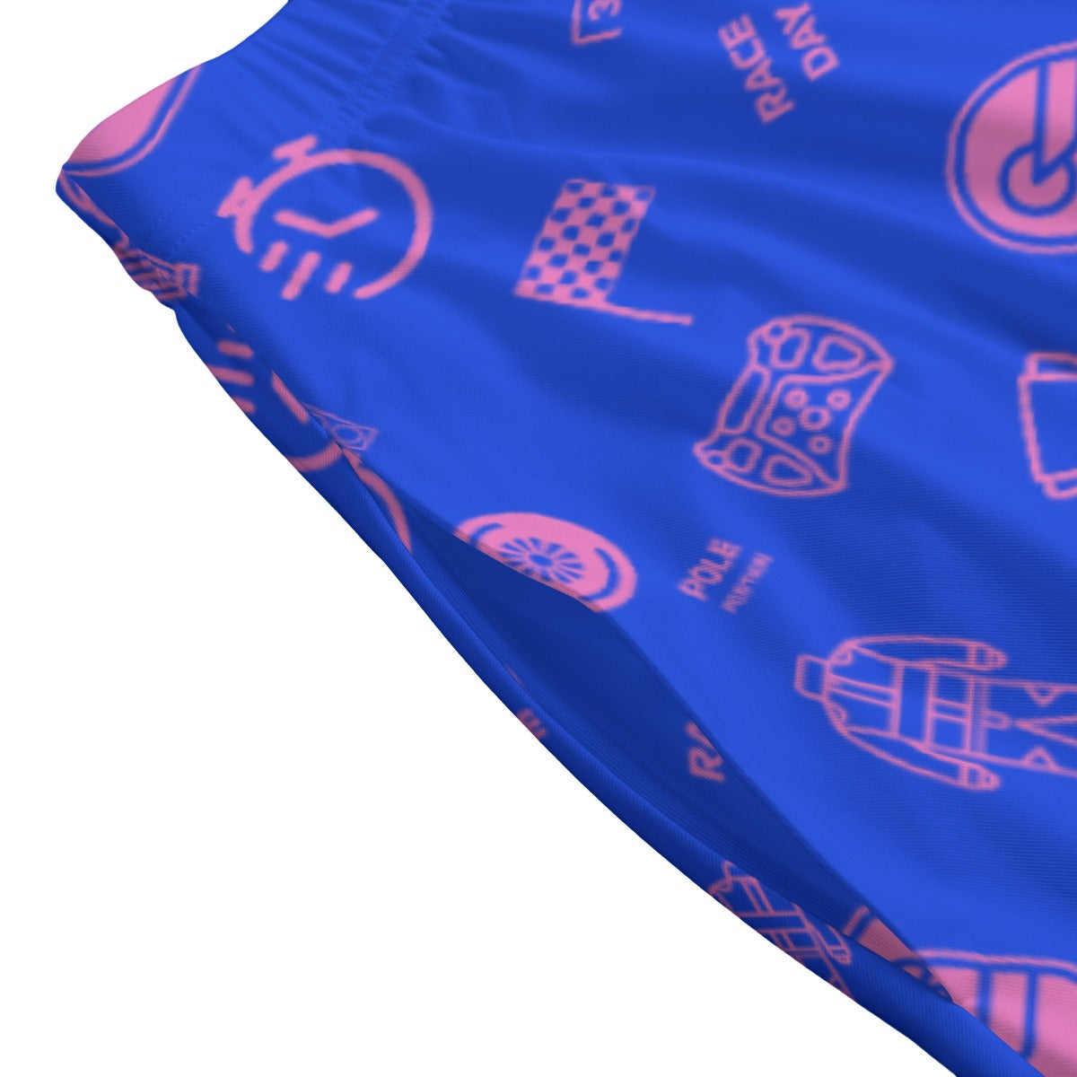 Blue and Pink Trackside Midi Skirt