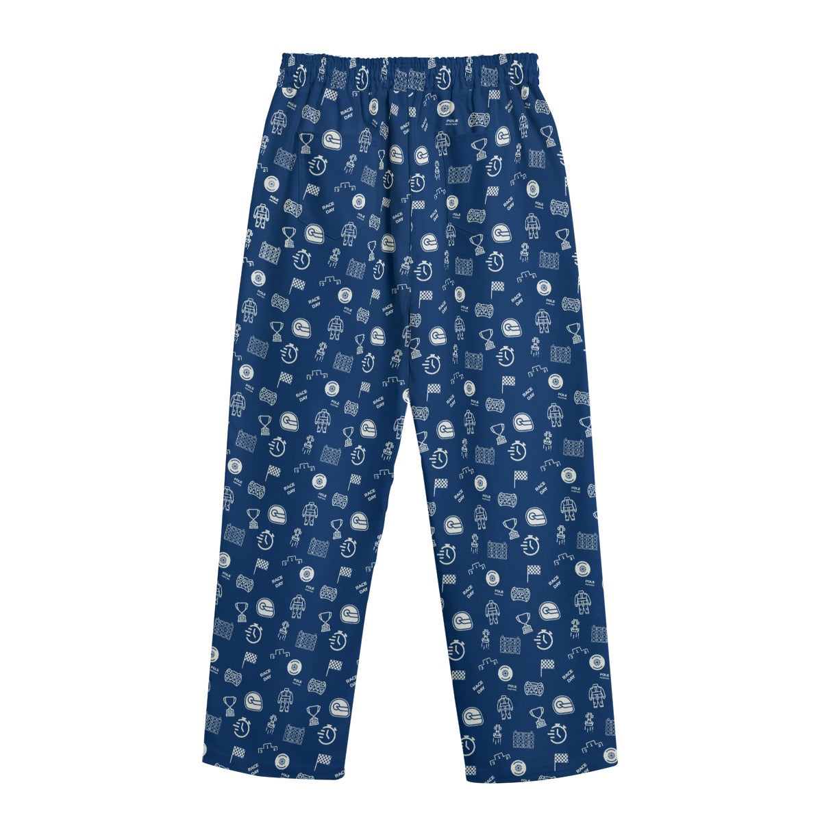 Blue and White Track Side Pants