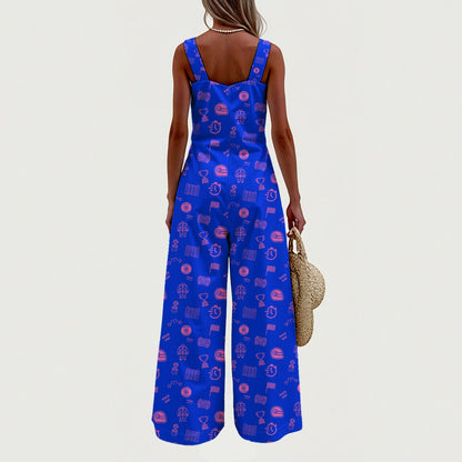 Blue and Pink Raceday Jumpsuit
