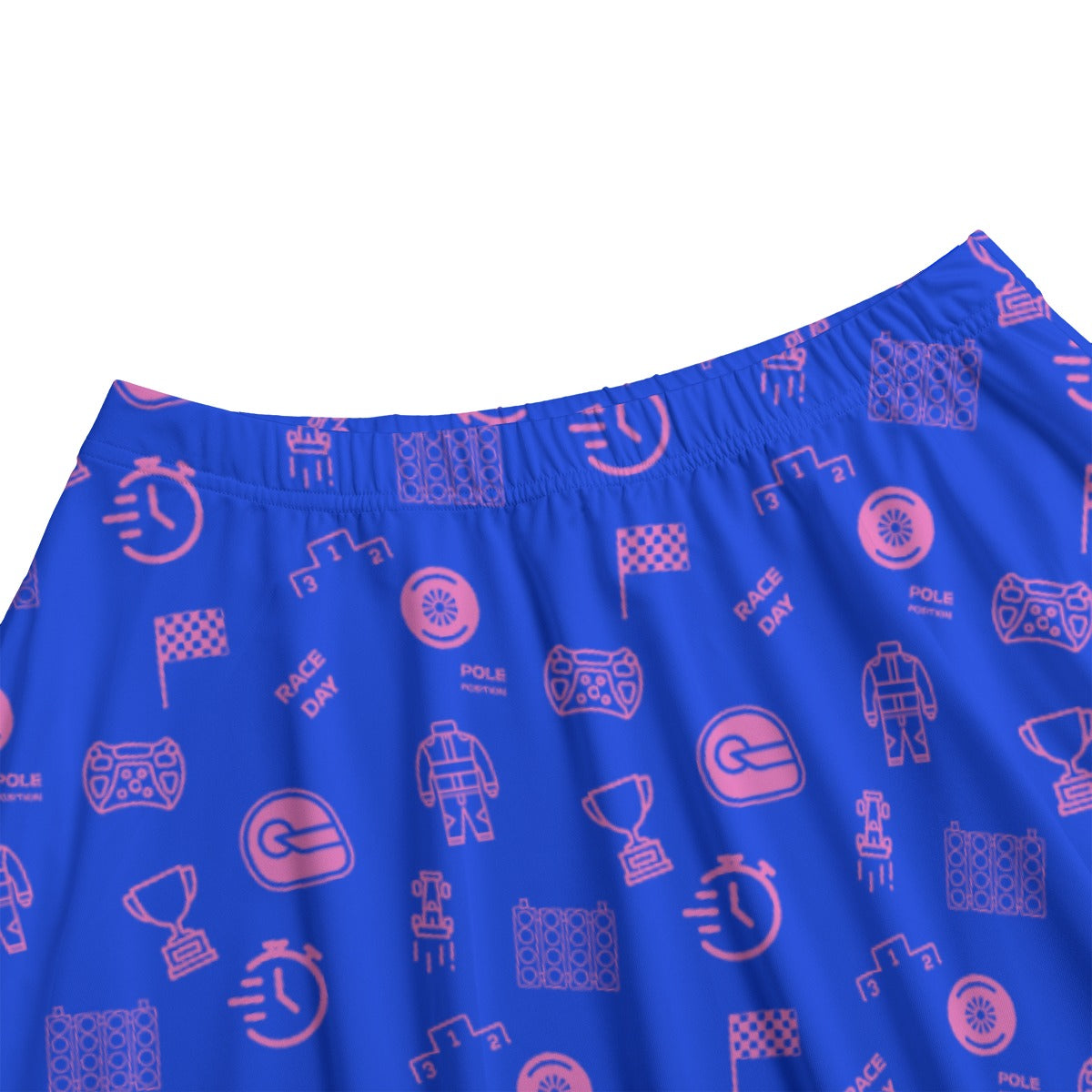 Blue and Pink Trackside Midi Skirt