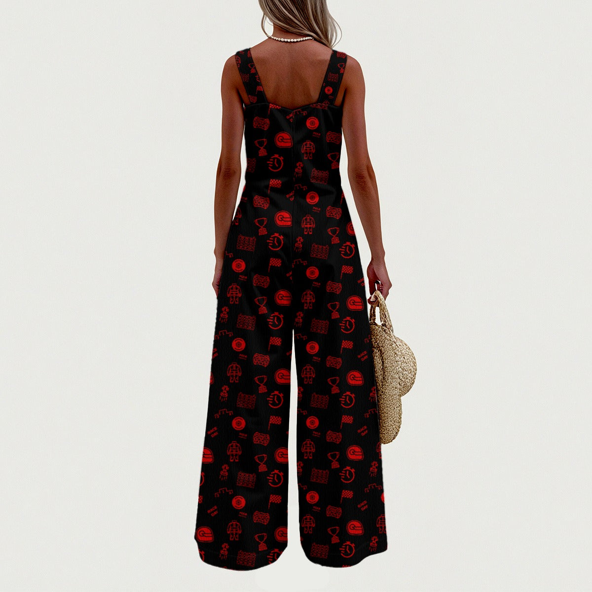 Black and Red Raceday Jumpsuit