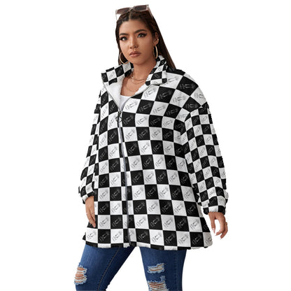 Makeup and Motorsports Fleece Coat With Zipper Closure