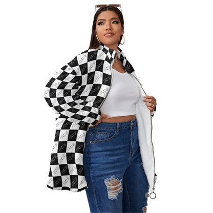 Makeup and Motorsports Fleece Coat With Zipper Closure