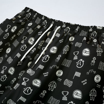 Black and White Track Side Pants