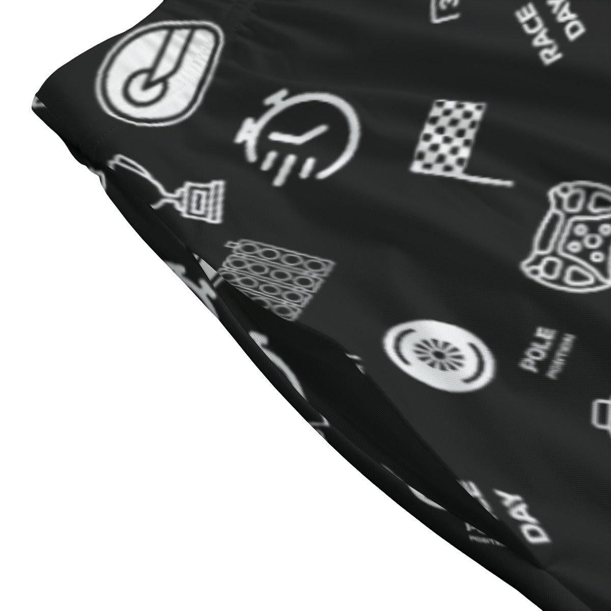 Black and White Trackside Midi Skirt