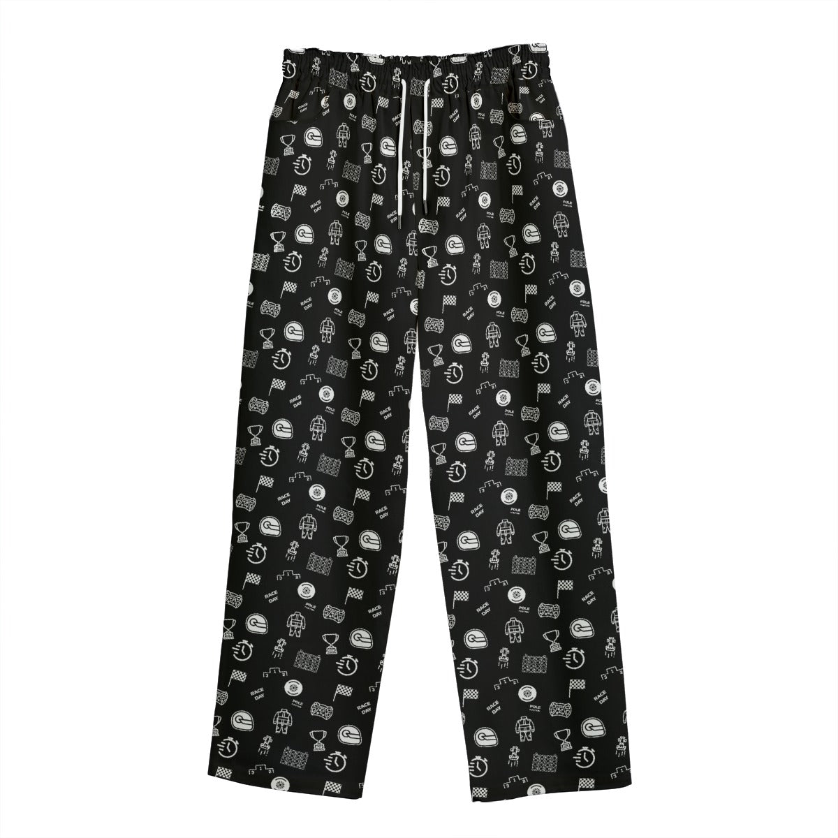 Black and White Track Side Pants