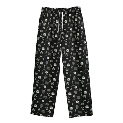 Black and White Track Side Pants