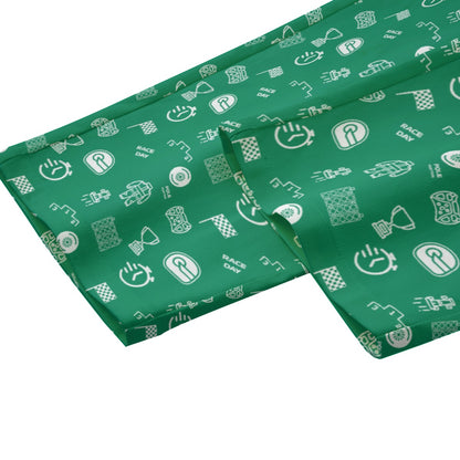 Green and White Track Side Pants