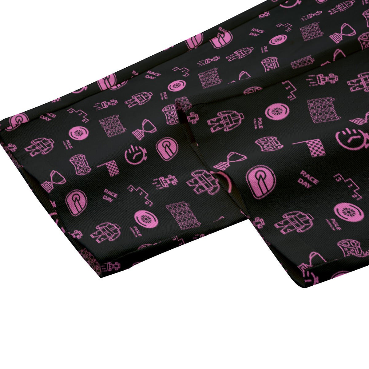 Black and Pink Track Side Pants