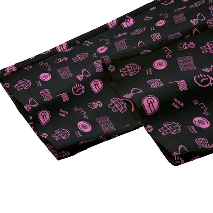 Black and Pink Track Side Pants