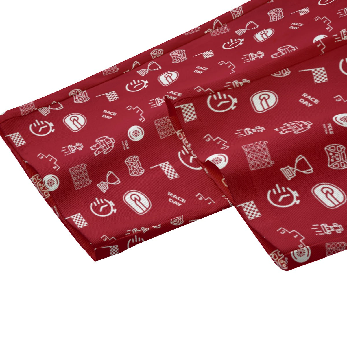 Red and White Track Side Pants