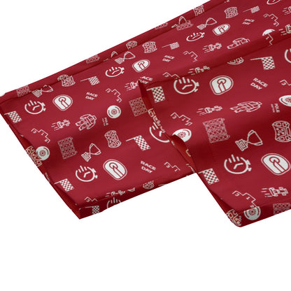 Red and White Track Side Pants