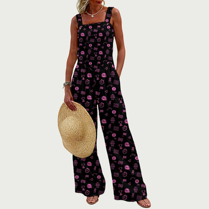 Black and Pink Raceday Jumpsuit
