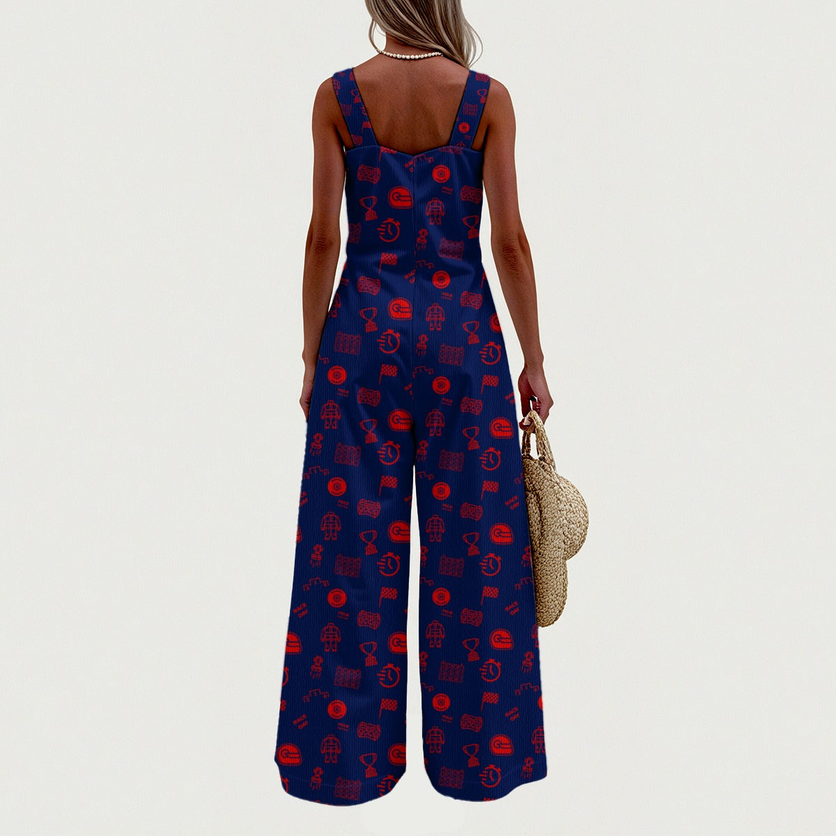 Navy and Red Raceday Jumpsuit