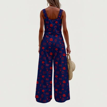 Navy and Red Raceday Jumpsuit