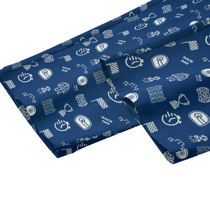 Blue and White Track Side Pants