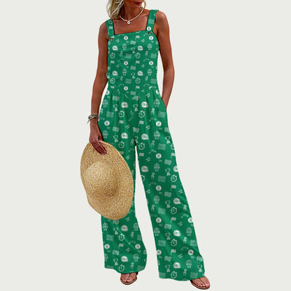 Green and White Raceday Jumpsuit